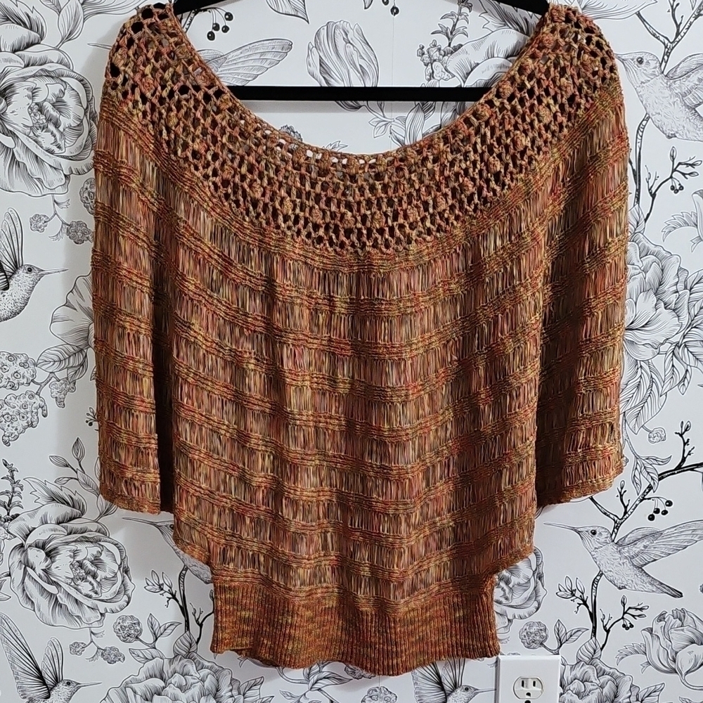 Multicolor Knit Women's Bat Wing Sweater